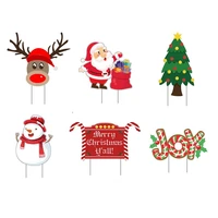 6 pcs christmas yard signs with stakes plastic winter yard signs decorations outdoor lawn holiday decor