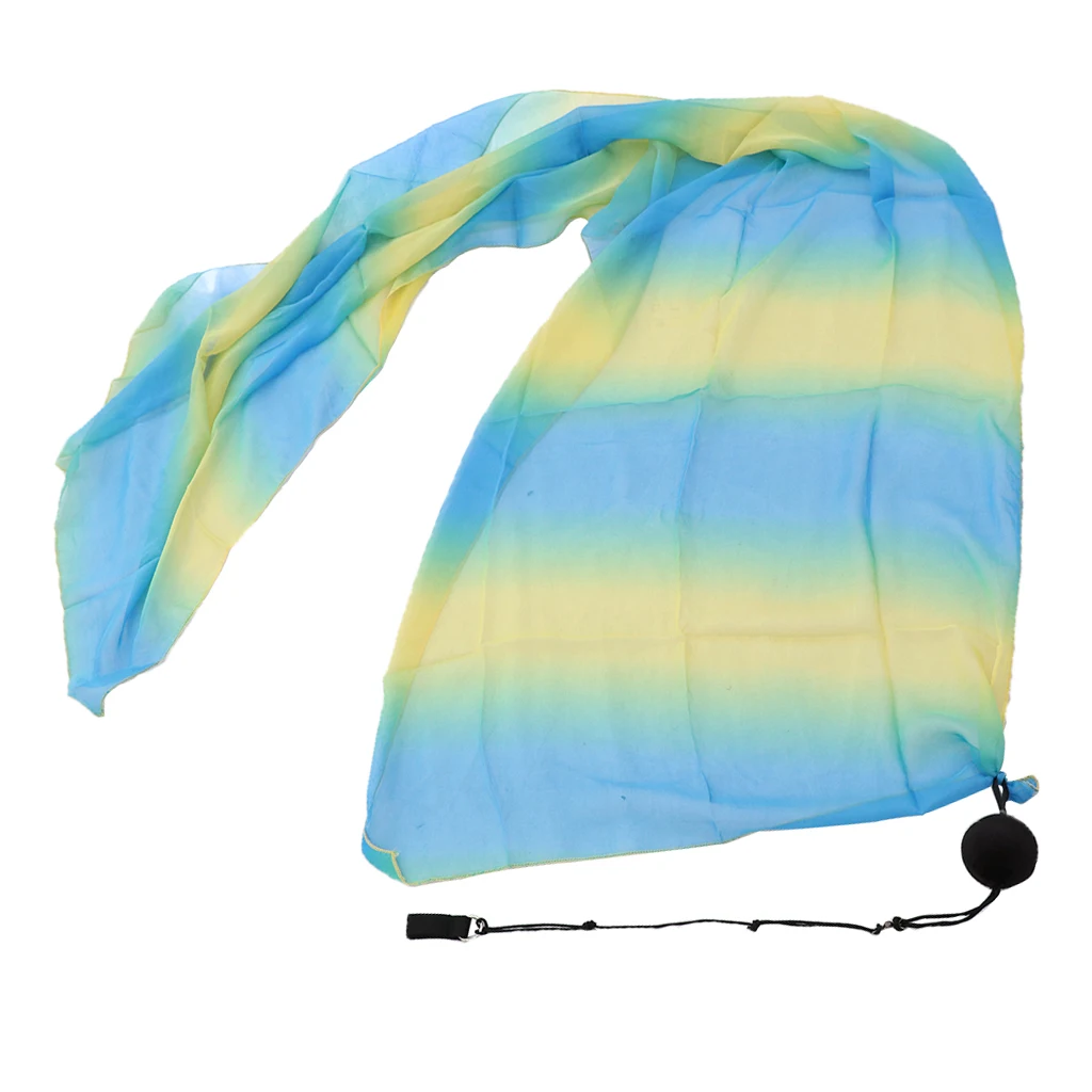 Flowing Silk Veil Poi Thrown Balls Professional Hip-hop Belly Dance Hand Props Comfortable Finger Loops Stage Performance Props