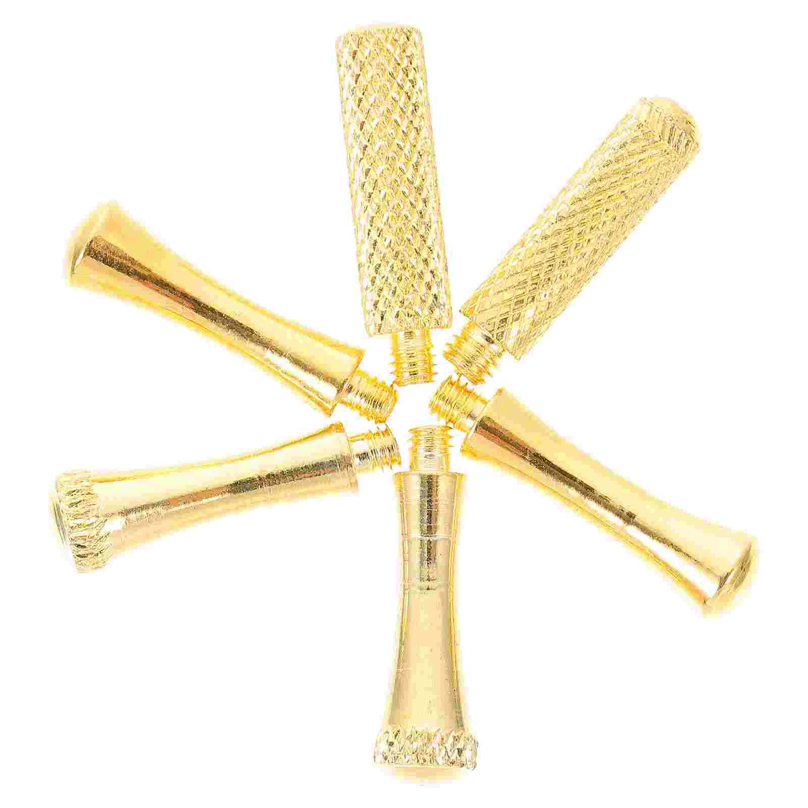 

6pcs Decorative Scissors Parts Scissor Finger Rest Stainless Steel Tail Nail