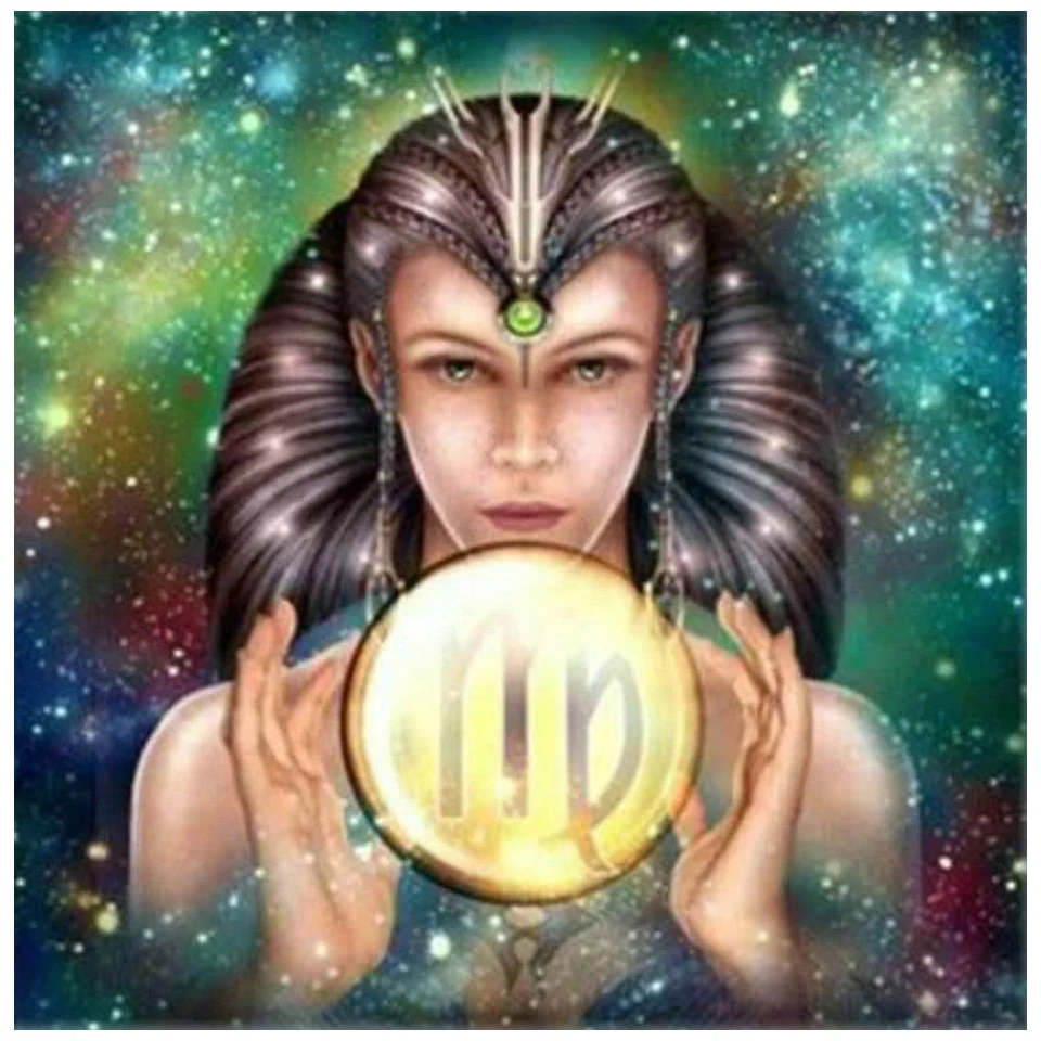 

AB diamond painting woman constellation full square drills lion sheep human animal color 5d round diamond mosaic diy handicraft