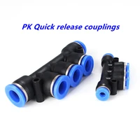 1pcs pk pneumatic plastic 5 way coupling quick connector water hose coupling pneumatic quick push 4mm 6mm 8mm 10mm 12mm quick