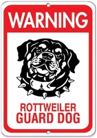 warning sign warning rottweiler guard dog pet animal sign road sign business sign aluminum metal aluminum sign fzdiy98