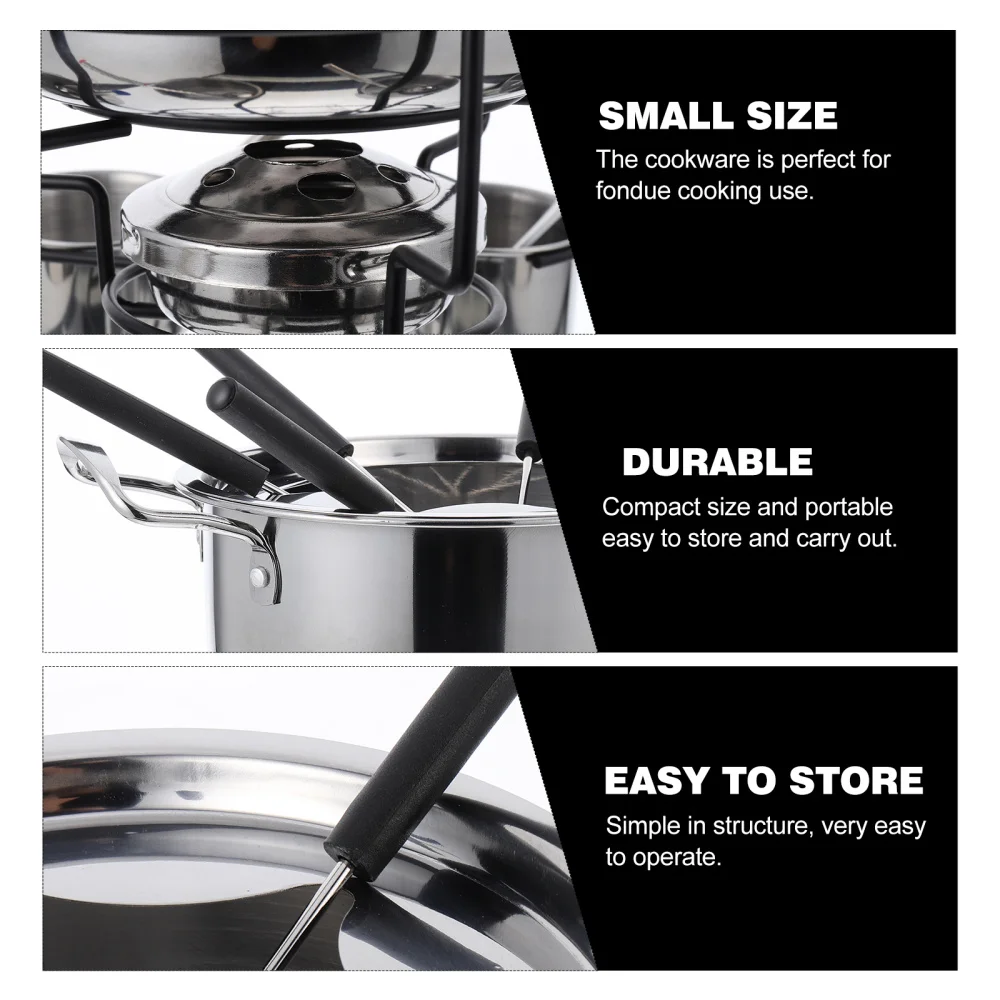 

1 Set Fondue Tool Fondue Cooking Stove Safe Alcohol Stove Portable Cookware