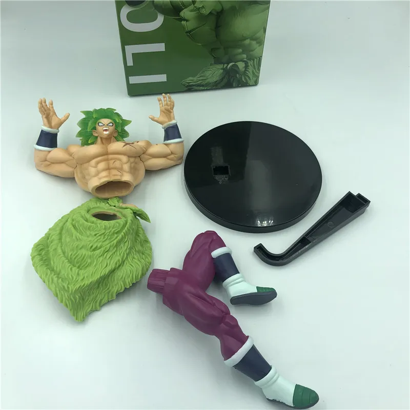 Dragon Ball Z Super Broly Movie Ver. Зеленые волосы против Гоку броли Супер Saiyan боевой формы ПВХ Фигурки Модель DBZ 24 см