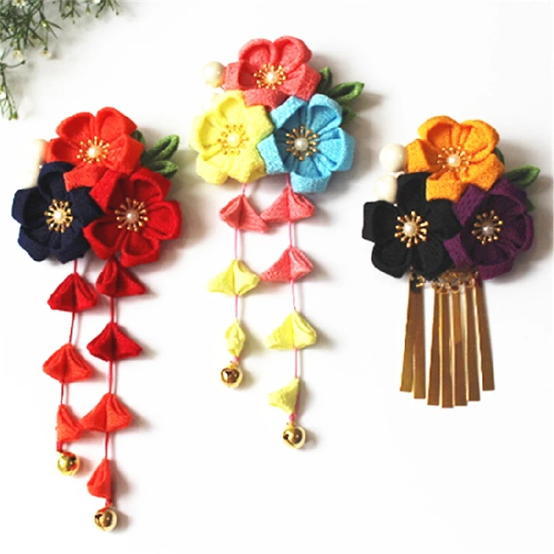 1 шт. заколка для волос в японском стиле с кисточками ханьфу кимоно аксессуары