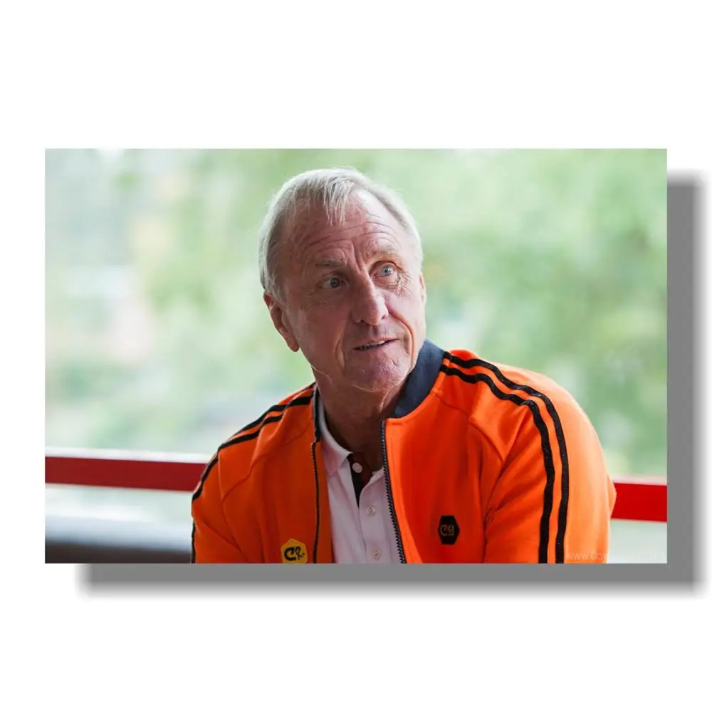 Johan Cruyff футбольная Легенда Искусство Шелковый плакат печать 36x48 дюймов голландский Футбол Звезда Фотографии Декор комнаты - Цвет: Светло-желтый