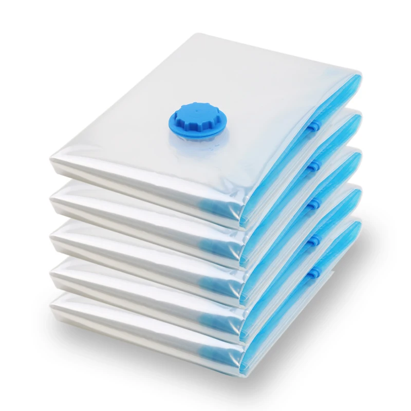 Домашняя вакуумная сумка для хранения одежды Сумка с клапаном прозрачная