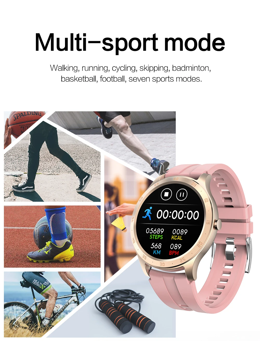 

S20 Smart Watch IP67 Waterproof Exercise Watch Heart Rate Blood Pressure Health Monitoring Remote Monitoring Smart bracelet