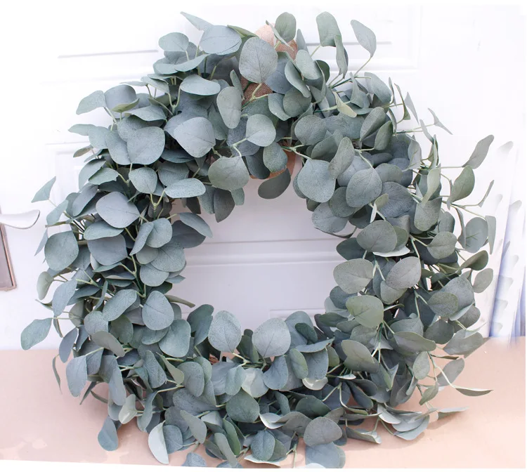 

61cm Eucalyptus Eucalyptus Artificial Flowers Welcome Wreath Door Ornaments Christmas Party Wedding Home Decoration
