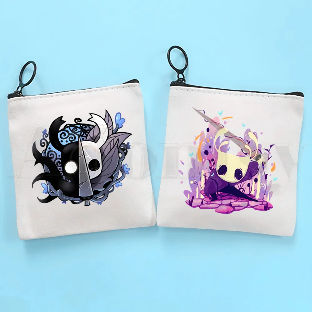 

Ghost Knight Graphic Hollow Knight Funny Game Bag Coin Purse Storage Small Bag Card Bag Key Bag Coin Clutch Bag Zipper Key Bag