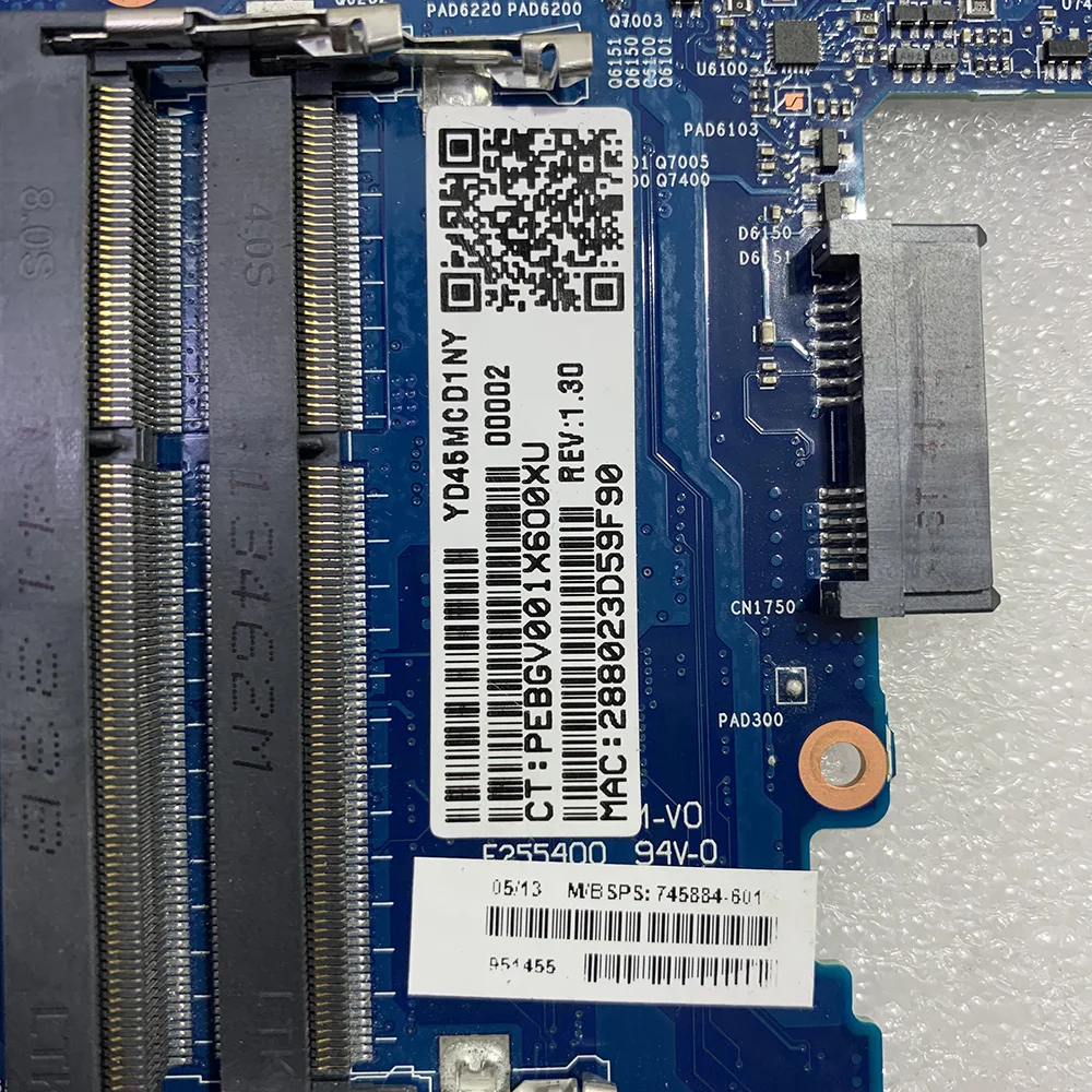745884 001 601 6050A2567101 MB A03 материнская плата для ноутбука HP Probook 645 655 G1