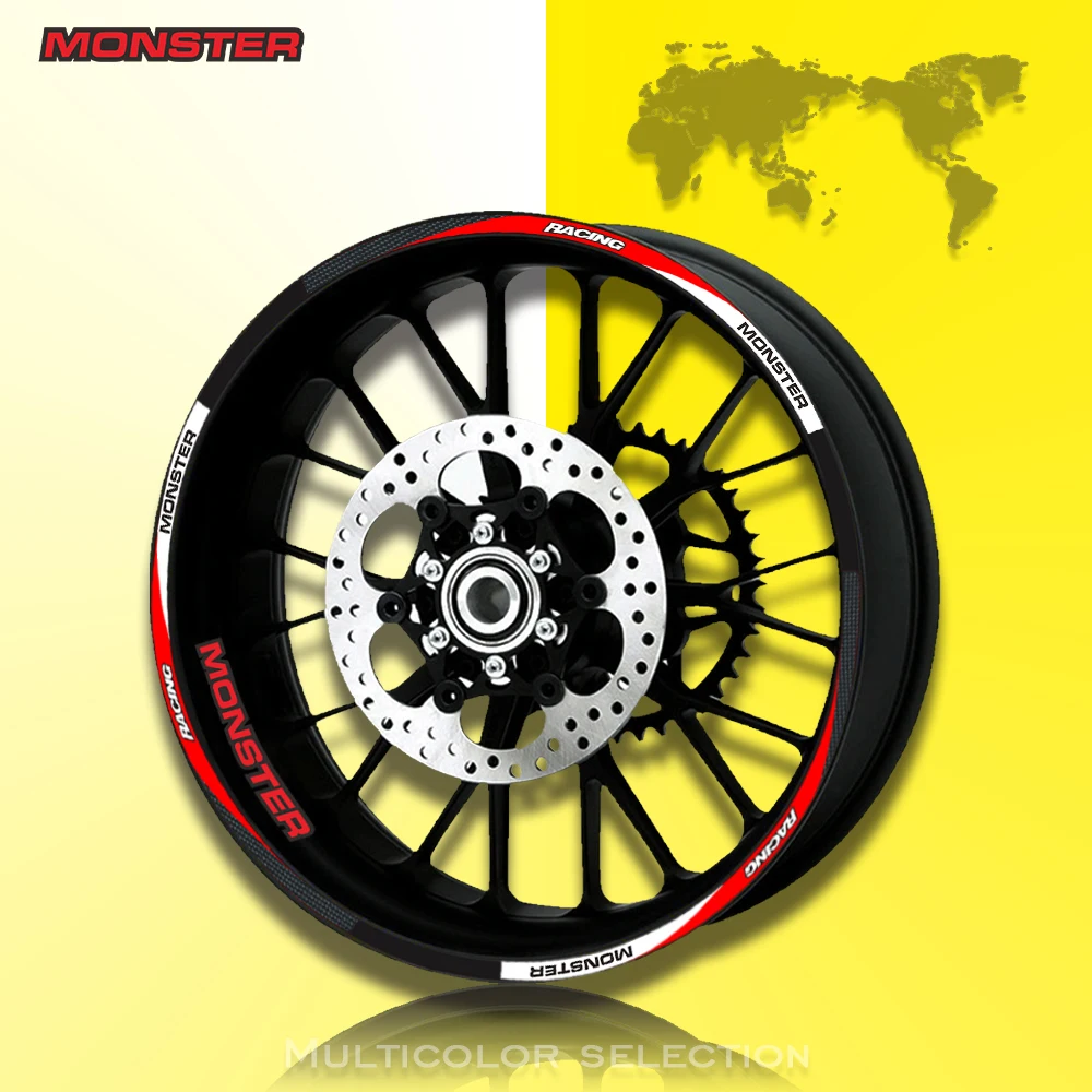 Наклейка на передний и задний края мотоцикла наклейки колеса 17 дюймов s Для DUCATI