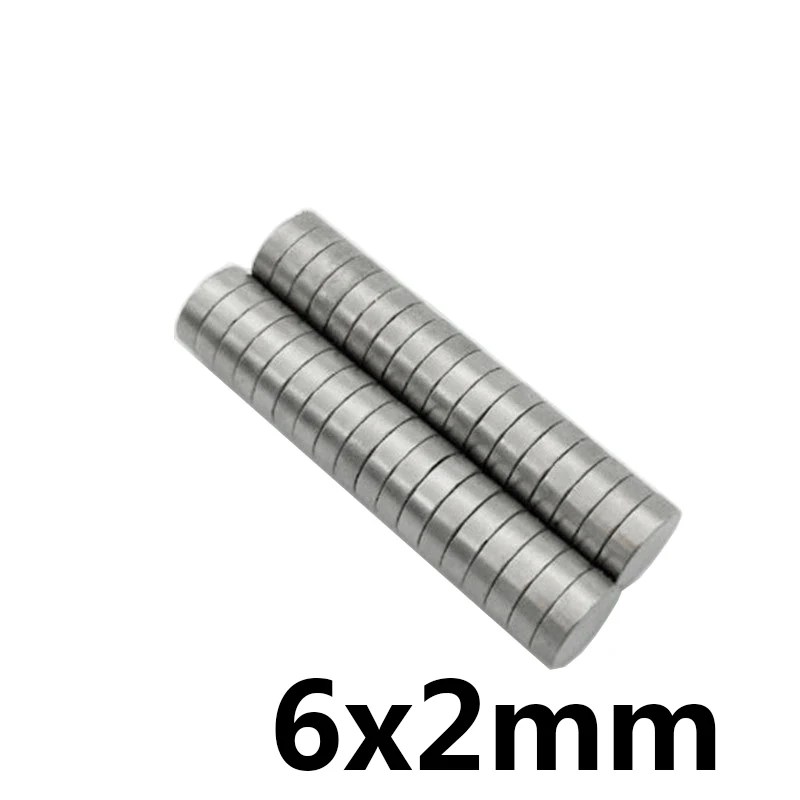 100/200/300 шт N35 6x2 мм супер сильный редкоземельный магнит диск 6*2 холодильник