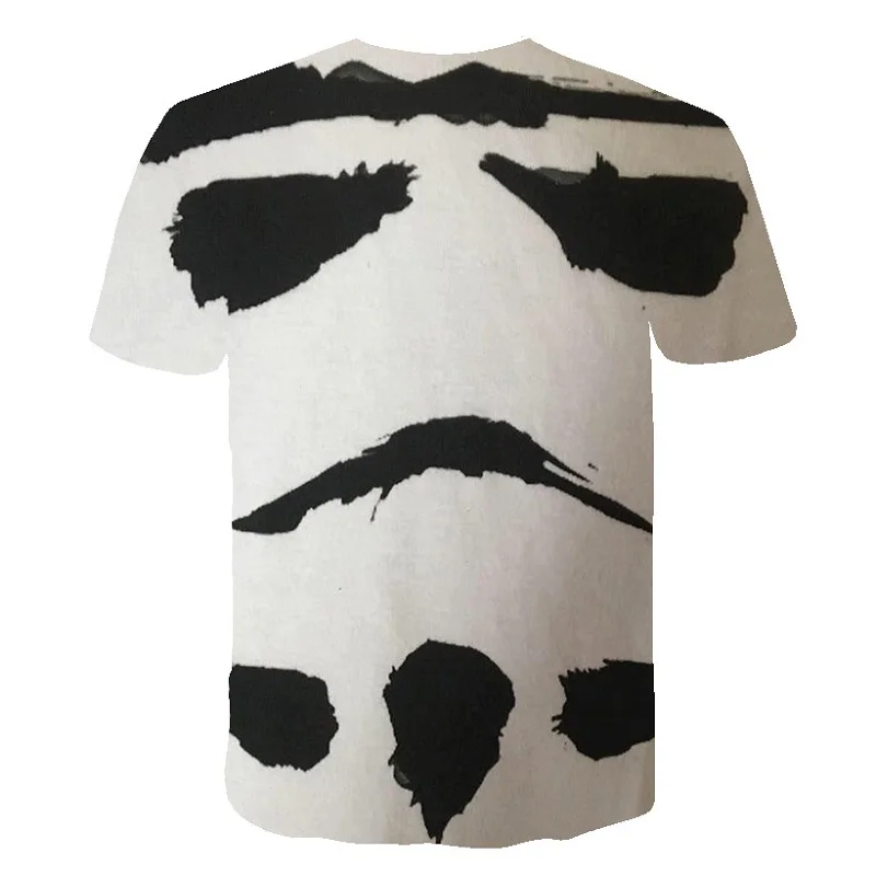Off white Высокое качество Мужская футболка 3D мультфильм фильм костюм футболка harajuku для взрослых Дарт Вейдер модная мужская футболка Топ