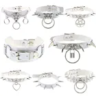 KMVEXO женское колье с воротником в стиле панк, колье из искусственной кожи с заклепками и сердечками, вечерние, Клубные, сексуальные, готические, Женские Ювелирные изделия