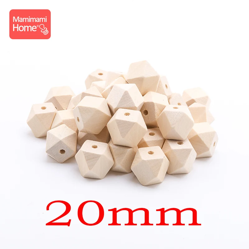 20mm 5 шт. 10 мм-20 мм кленовый, деревянный шестигранные бусины детский Прорезыватель своими руками браслеты для кормления Соска-Подвеска деревянные пустые детские товары игрушки - Цвет: 20mm