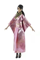 11 5 cosplay pink japanese robe traditional kimono doll dress for barbie clothes long yukata costume 16 bjd accessories toys