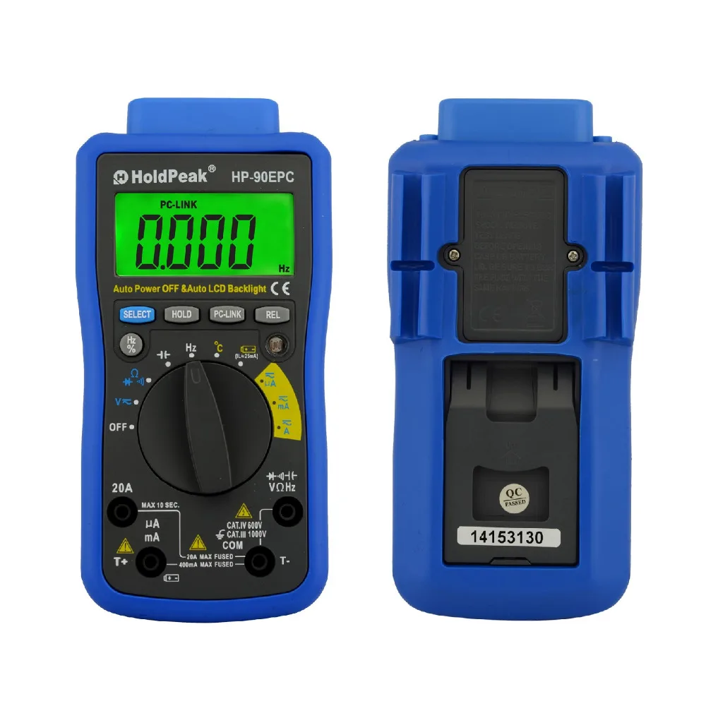Best HoldPeak HP-90EPC Digital Multimeter USB Temperature Instruments Capacitance Meter Data Hold Multime | Дом и сад
