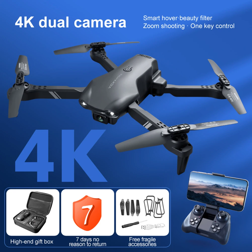 

Мини-Дрон V13 4K HD с двойной камерой, Wi-Fi, FPV