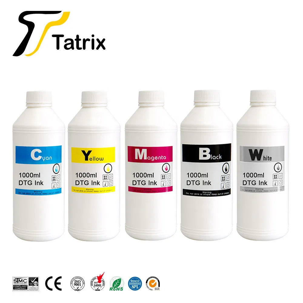 Цифровые белые пигментные чернила Tatrix Premium DTG для текстильного принтера Epson L800 L805