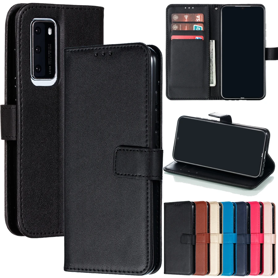 

Leather Flip Wallet Case For Huawei P8 P9 P10 P20 P30 P40 Lite/Pro P8/P9 Lite 2017 Psmart 2019/2020 Honor 10 Lite 9A 8 Cover