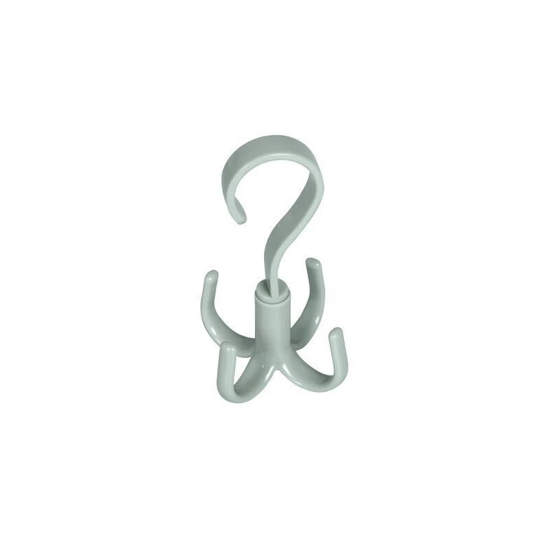 

2 PCS Multi-Functional Plastic S Hook Four-Claw 360 Degrees Rotatable Storage Handbag Clothes Scarf Hanger Belt Ties Shelf