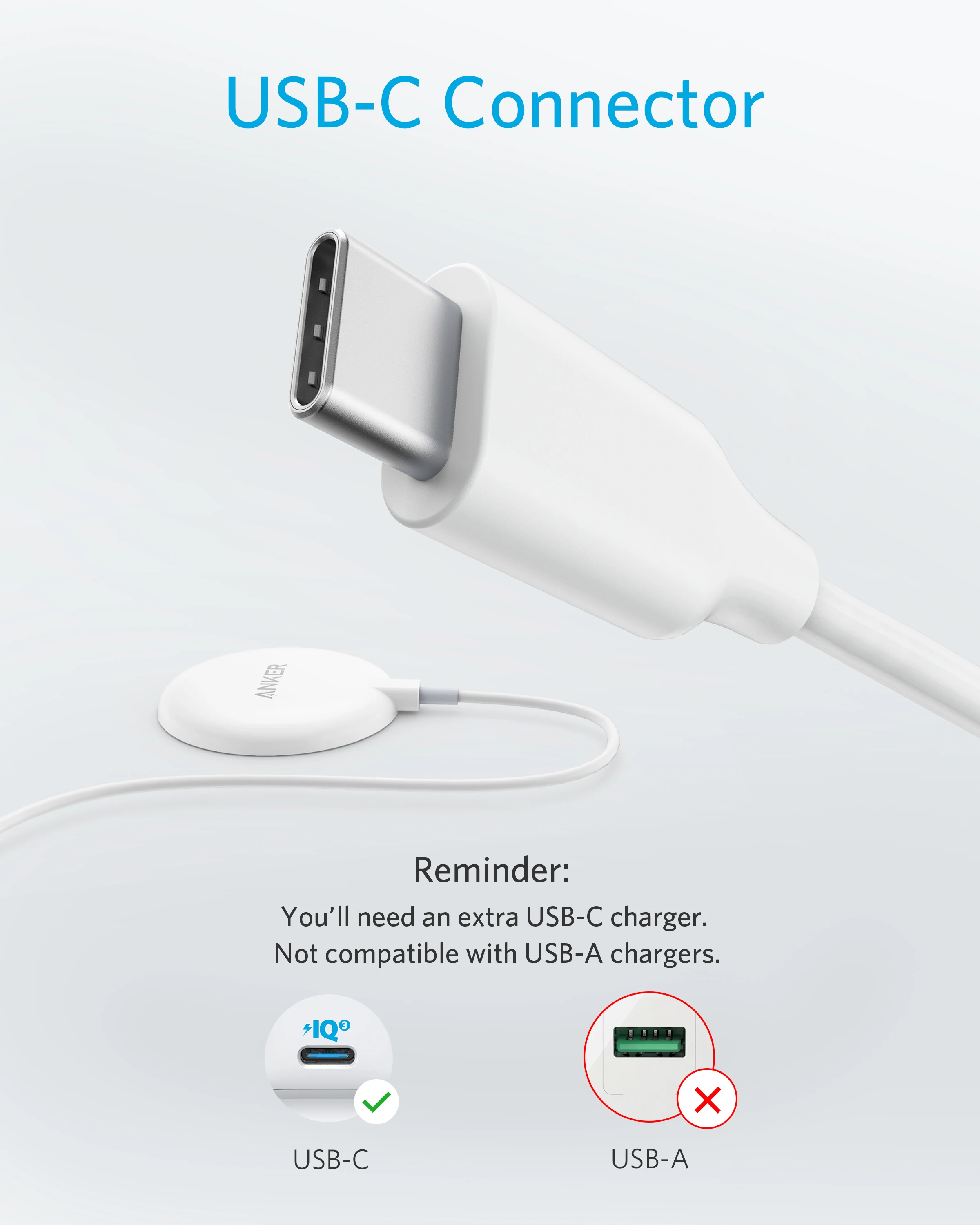 anker magnetic wireless charger with 5 ft built in usb c cable，powerwave magnetic pad lite only for iphone 12no ac adapter free global ship
