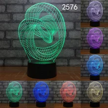 Абстрактный круглый светильник с фруктами новинка 7 цветов 3D