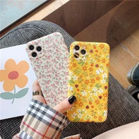 korea style retro cute flower phone case for iphone se 2020 11 pro xs max xr x 7 8 plus soft tpu floral shockproof back cover