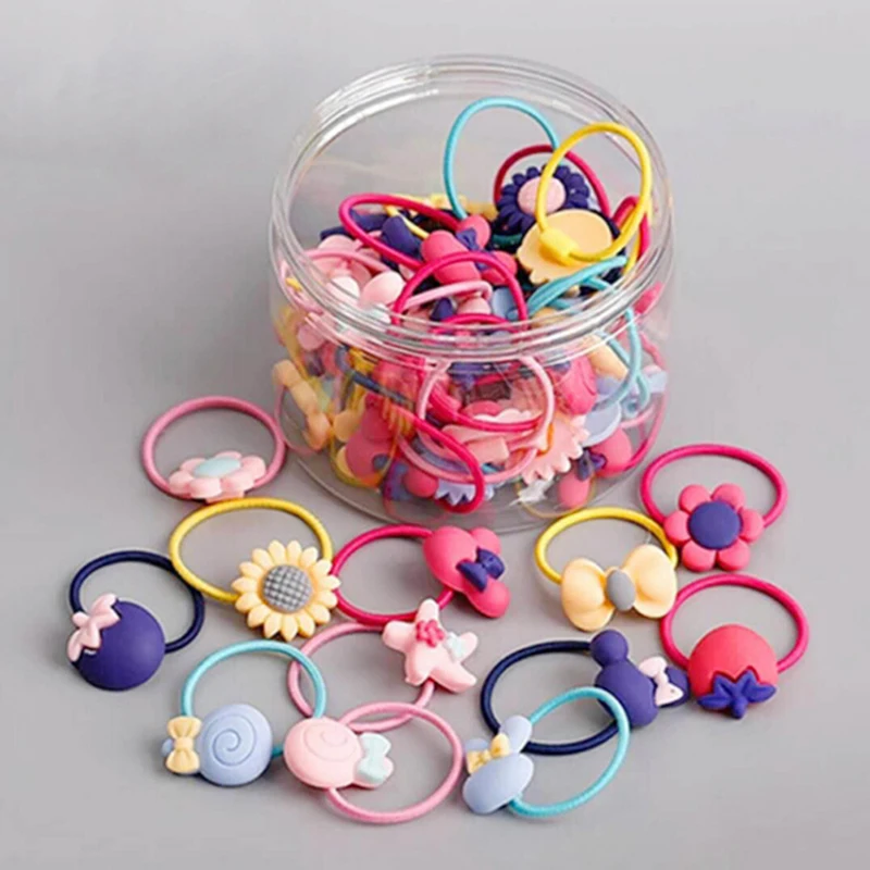 

10pcs Cute Princess Headwear Elastic Hair Bands Girls Sparking Mini Baby Headdress Tie Gum Ropes Hair Accessories