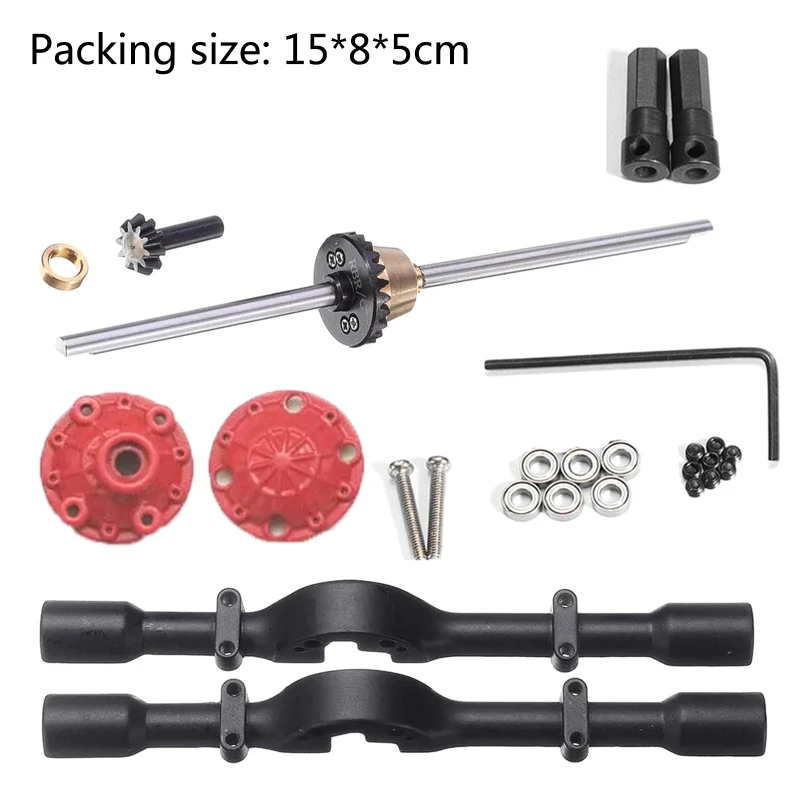 

Metal Differential Gear Axle Assembly Set for WPL D12 1/10 RC Rock Crawler Car