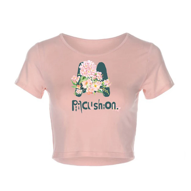 Новый женский укороченный топ с принтом летняя повседневная яркая хлопковая