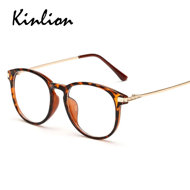 Kinlion винтажные круглые металлические оправы для очков женщин Ретро мужские Uv400
