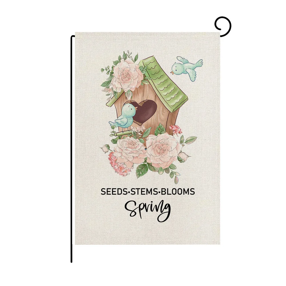 Хлопковый Детский свитер сад флаг цветок серия Лен баннер вечерние знамя флаги DIY