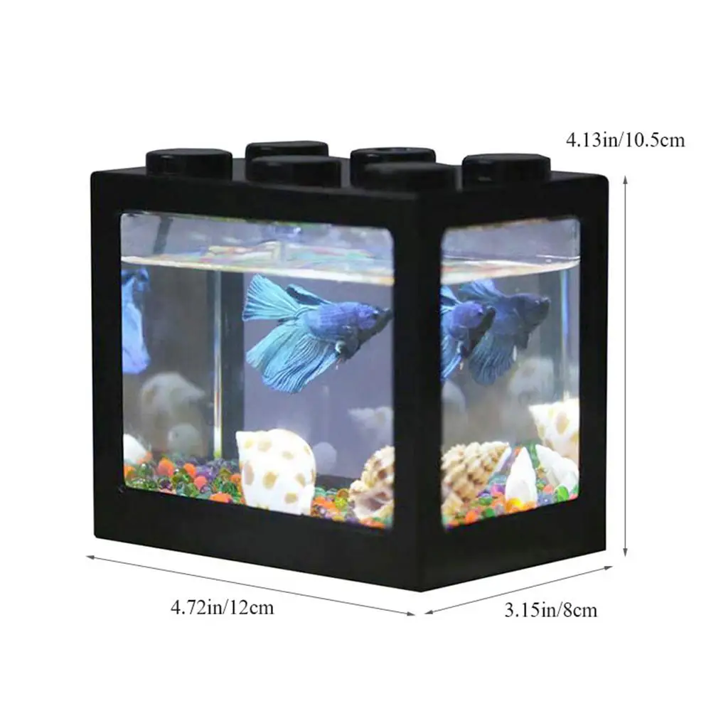 Fish Fighting Cylinder Rumble Fishes Mini Aquarium Building block fish tank | Дом и сад