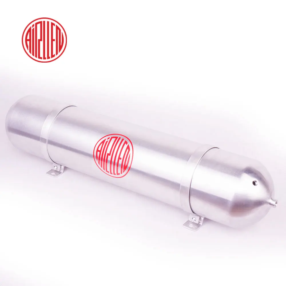 Silver air tank 5 галлонов бесшовный газовый баллон/Вакуумный Воздушный бак/алюминиевый резервуар для хранения/Аксессуары для рога грузовика/Airllen автомобильный цилиндр пневматической подвески - Цвет: Silver air tank