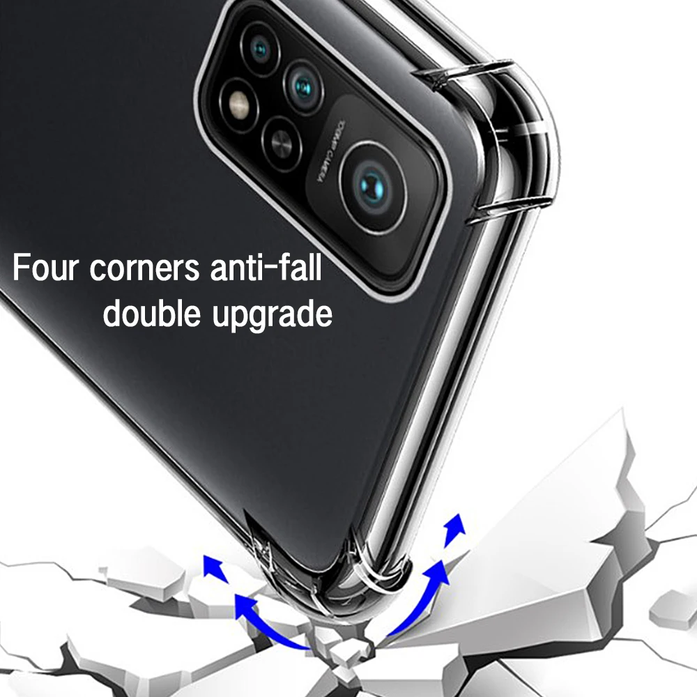 

Ultra-thin fashion Phone Case For Xiaomi Mi 11 10 T Pro Lite Ultra Transparent Airbag Cover for Xiaomi mi 10T Pro Lite Protector