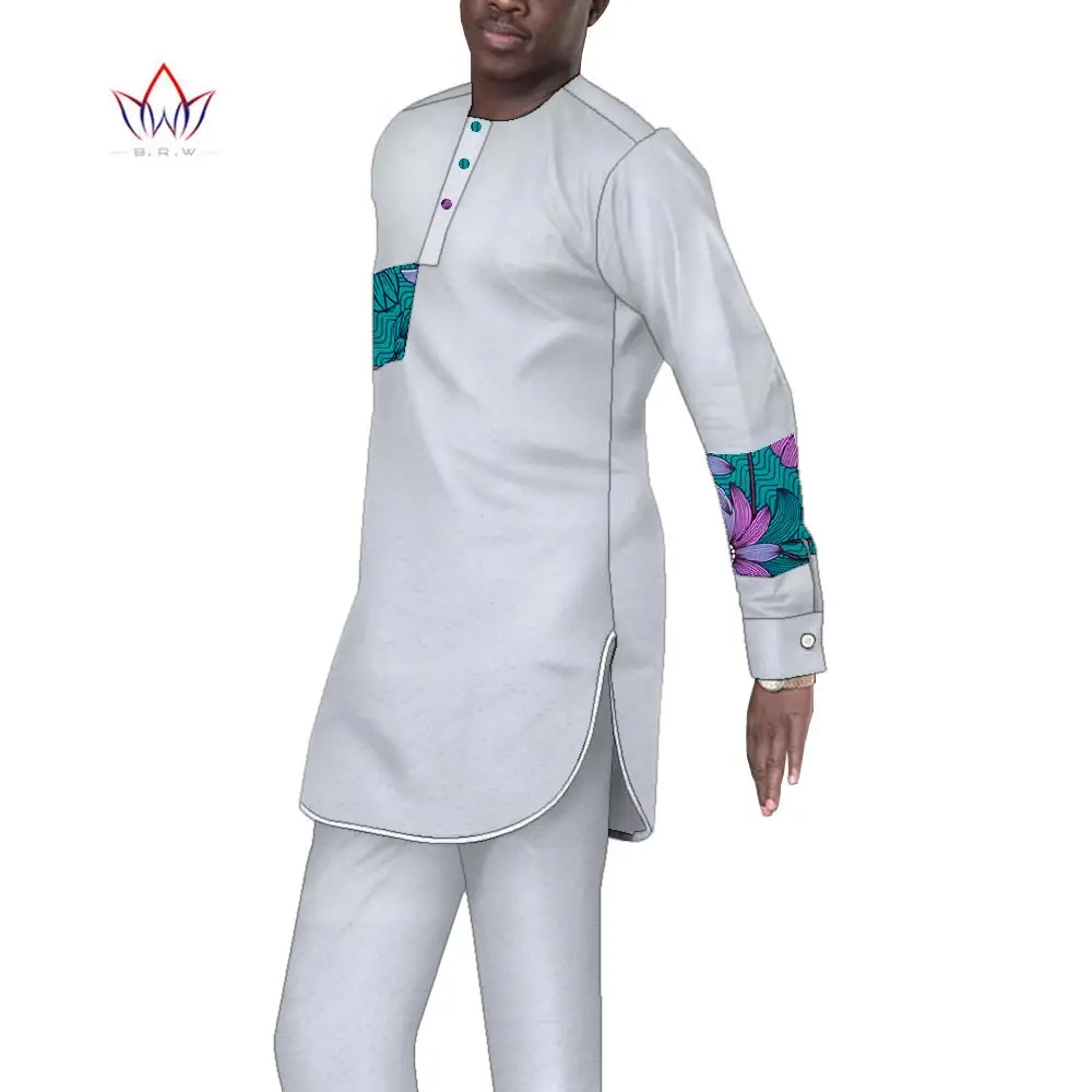 

Африканская одежда, искусственная Лоскутная рубашка + брюки, мужская одежда с Африканским принтом, мужские костюмы для жениха, брюки из Анка...