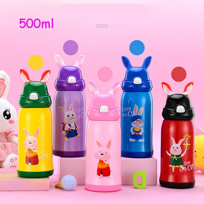 316 вакуумная фляжка из нержавеющей стали для детей подарки милый кролик термос