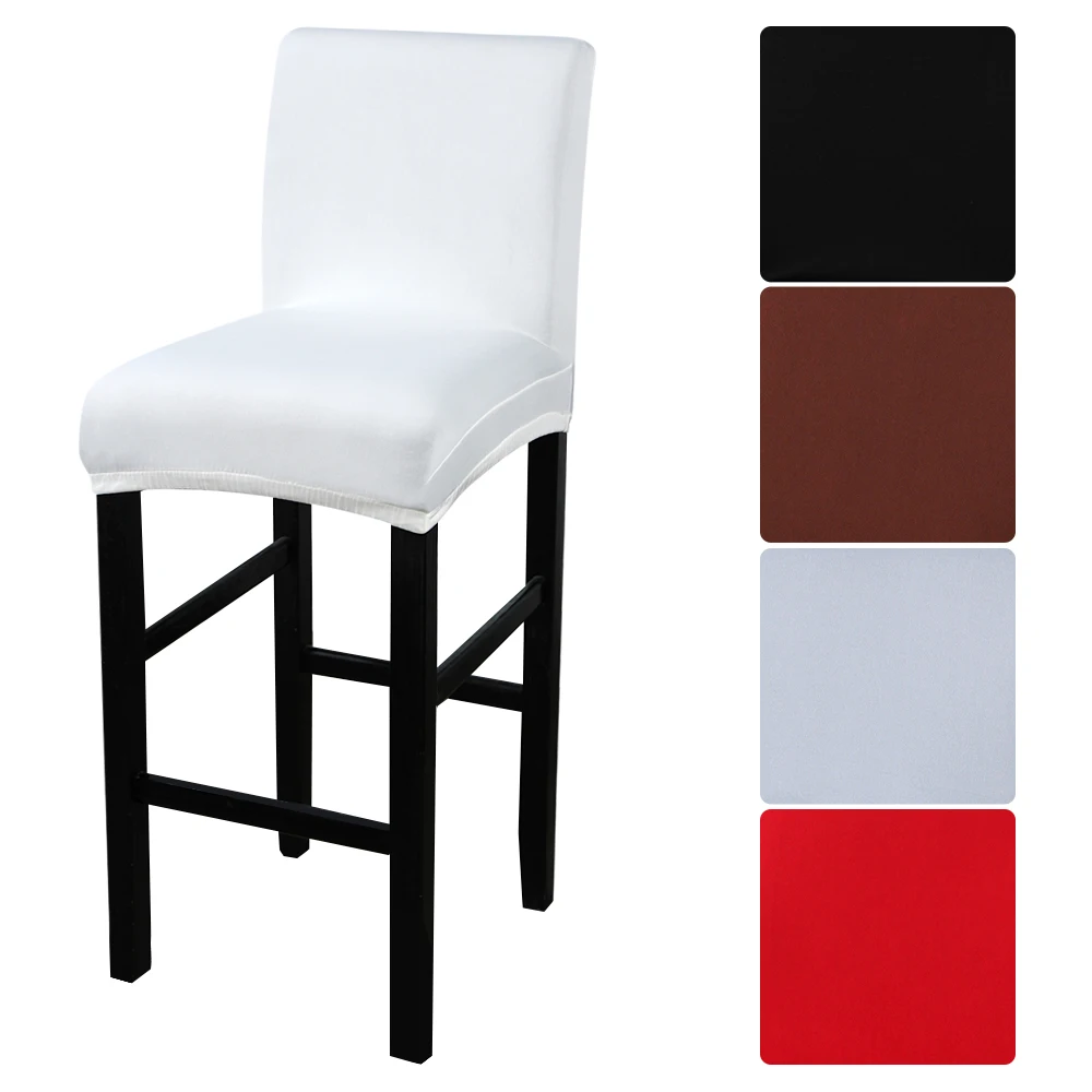 

Extensible Chair Cover Solid Seat Covers for Bar Stool Chairs Slipcover Hotel Banquet Decoration or Bar Stools for Kitchen Decor