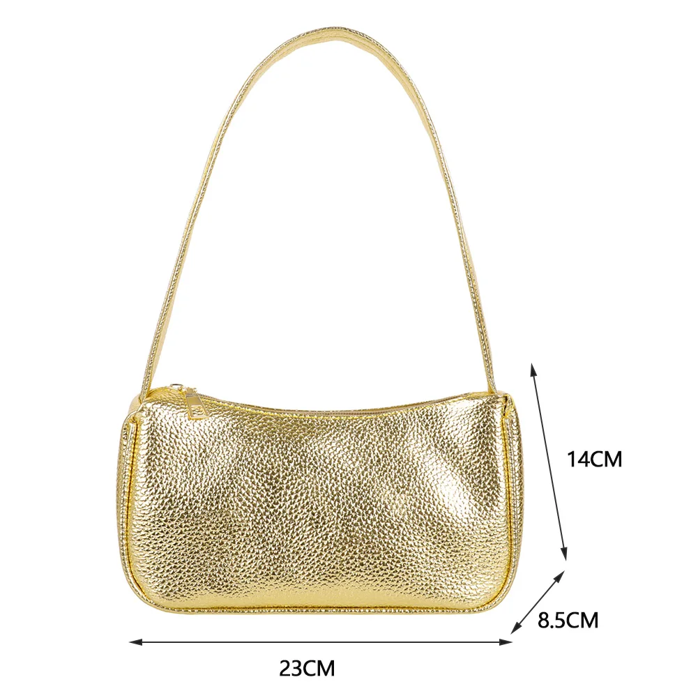 

2021 Trendy Women Shoulder Bag PU Leather Female Shopping Handbag Underarm Hobos Bag Casual Ladies Shopper Bag Small Handbag