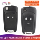 Ключ дистанционного управления DIYKEY OEM с 2  3 кнопками 433 МГц для Opel Vauxhall Astra J Corsa E Insignia Zafira C 2010 2011 2012 2013 2014 2015 ID46