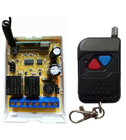 Wireless RF Remote Control Light Switch 10A Relay Output Radio DC12V DC24V 2 CH Channel 2CH Receiver Module +Transmitter/ window |