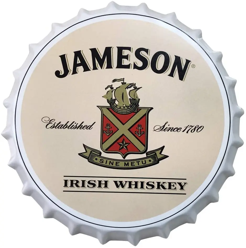 

2but Jameson Decorative Bottle Caps Metal Tin Signs Cafe Beer Bar Decoration Plat