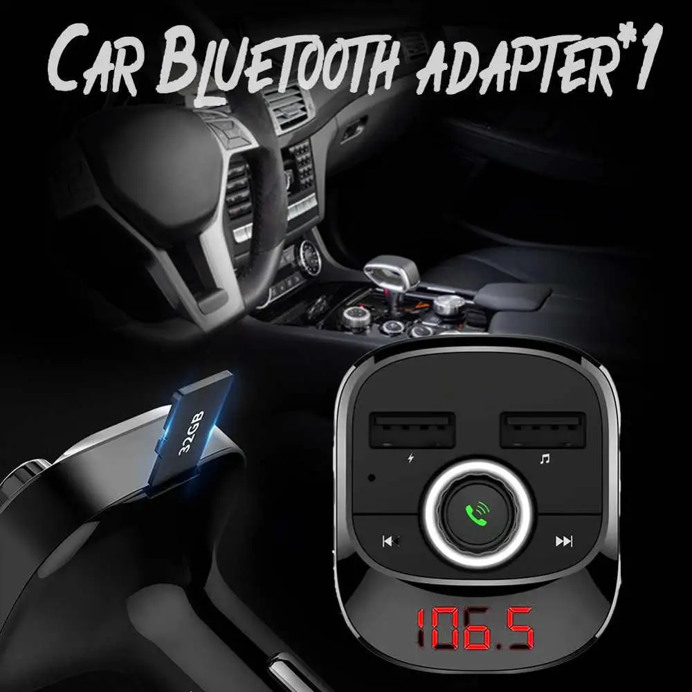Car MP3 Player Bluetooth FM Transmitter Kit Hands-Free 3.1A Dual USB Charger | Автомобили и мотоциклы