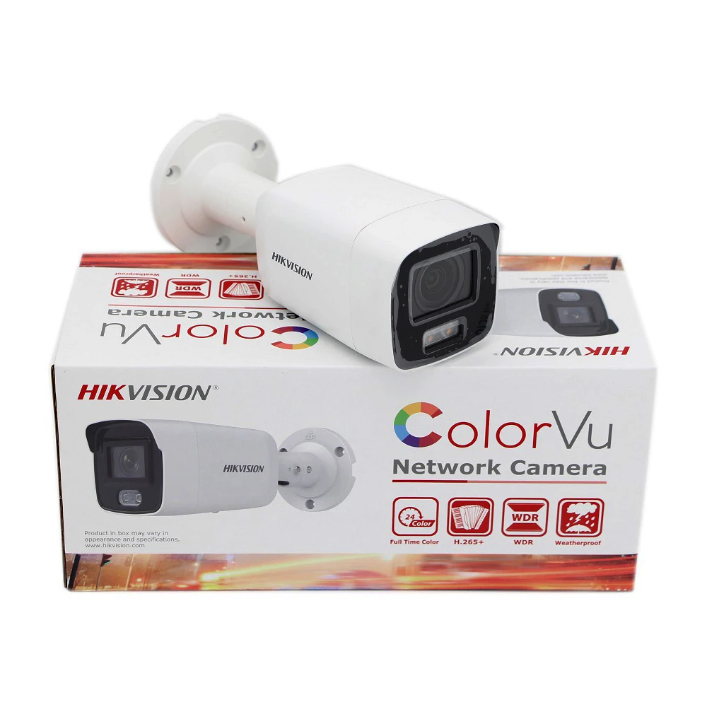 Hikvision 4 K ColorVu Fixed Bullet Network Camera DS-2CD2087G2-LU High Quality Imaging With 8 MP Resolution Built-in Microphone |