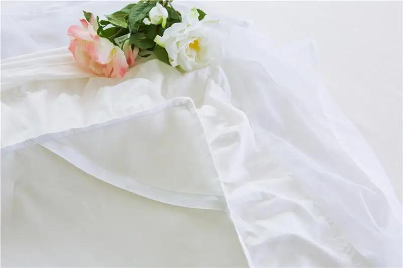 42 Новые 100% хлопковые постельные юбки белое кружевное покрывало с вышивкой