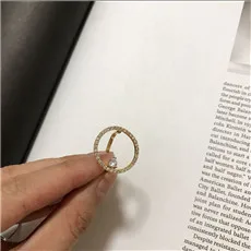AOMU Модные женские Кольца из металла, золотого, серебряного цвета, геометрический круглый искусственный жемчуг, вечерние кольца, Свадебный комплект ювелирных изделий
