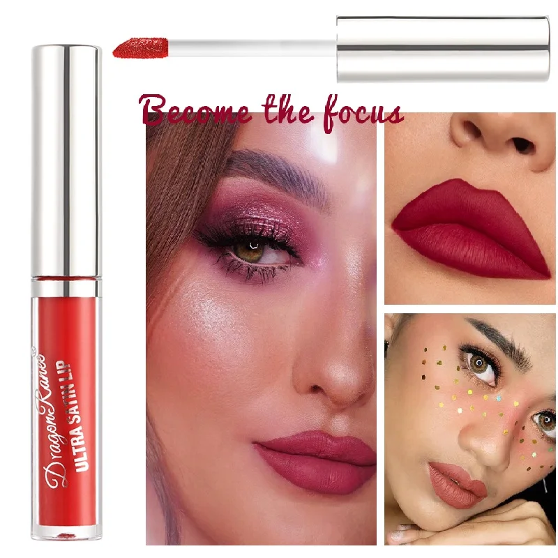 

1Pc Lip Gloss Lipstick Lightweight Matte Lasting Waterproof Non-stick Cup Moisturizing Professional Lip Make Up Gift 12 Colors