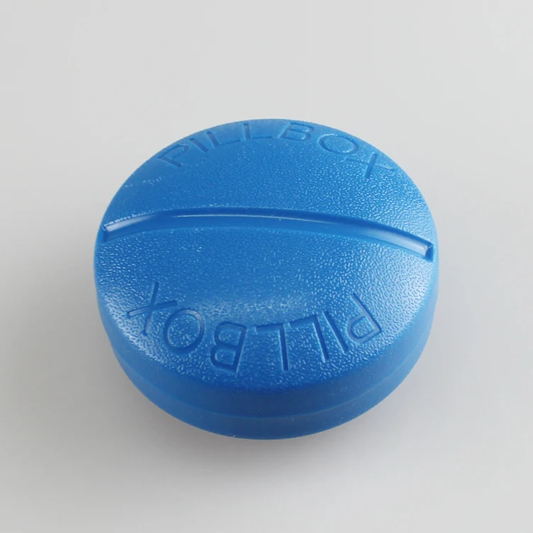 blue Мини 4 слота таблетки для лечения здоровья коробка лекарств держатель планшета Сортировка чехол для хранения Круглый Ящик для хранения Органайзер контейнер для таблеток - Цвет: blue